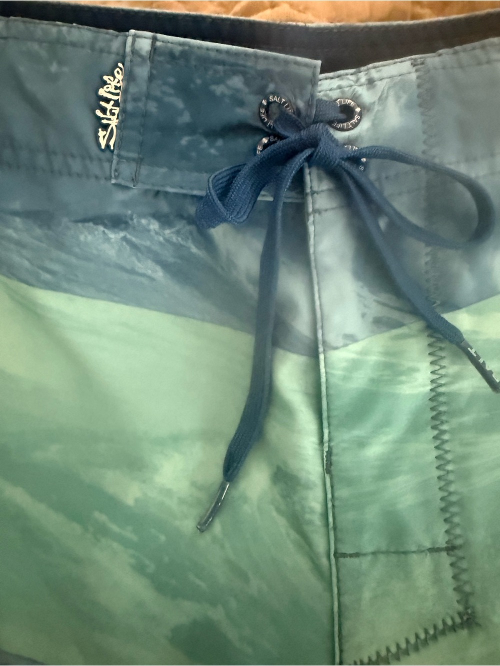 Salt Life Blue and Teal SLX-QD Board Shorts - Picture 3 of 7